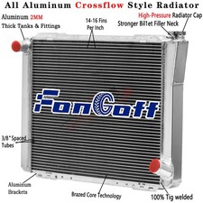 Universal 2 Row Aluminum Radiator For Gm Chevy Cars 26 X 19 Crossflow Universal 2 Row Aluminum Radiator For Gm Chevy Cars 26 X 19 Crossflow