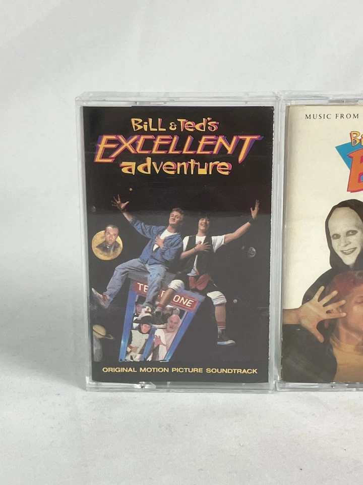 BILL & TED'S EXCELLENT ADVENTURE BOGUS JOURNEY Cassette Tape Lot x2 Soundtrack Foto 3 de 4