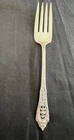 Medium Wallace Rose Point Sterling Silver Cold Meat Serving FORK 8 3/8"  69.8 gr