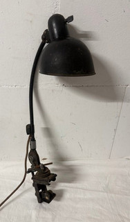 Alte Original Kaiser Idell Werkstattlampe Industrielampe Bauhaus