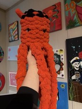 Handmade Crochet Hand Knit Vampire Squid Large Plushie