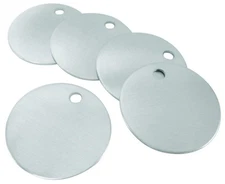 CH Hanson Metal Stamping Blanks – 1-1/2” Blank Tags with Holes, Name & Pet Ta...