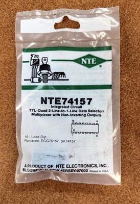 NOS NEW NTE Electronics NTE74157 IC TTL-Data Selector (ECG74157) 1 Pack