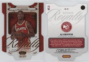 2022-23 Panini Crown Royale Rookie Royalty /99 AJ Griffin #16 RC