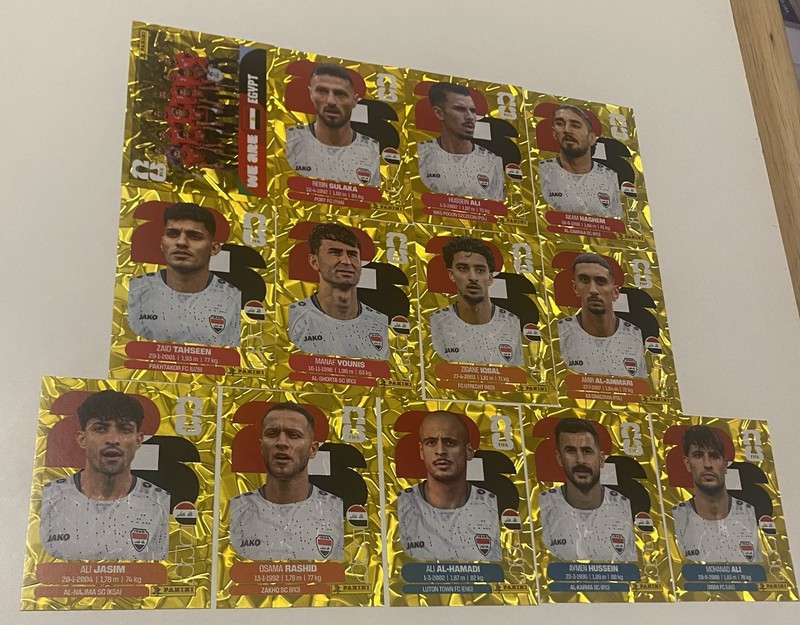 13x Iraq Gold Crumple Online Exclusive Set 2026 World Cup