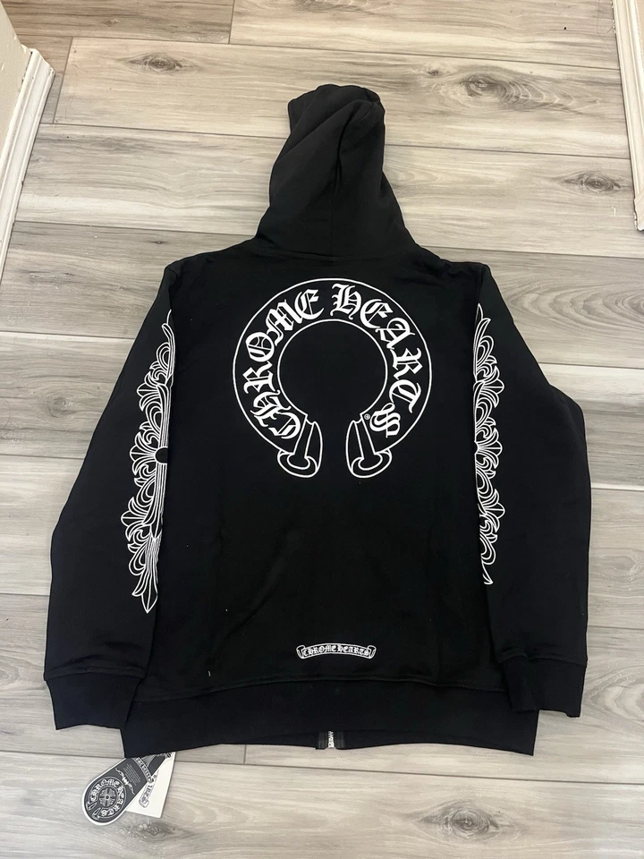 Sudadera con capucha con cremallera Chrome Heart para hombre talla pequeña Foto 2 de 4