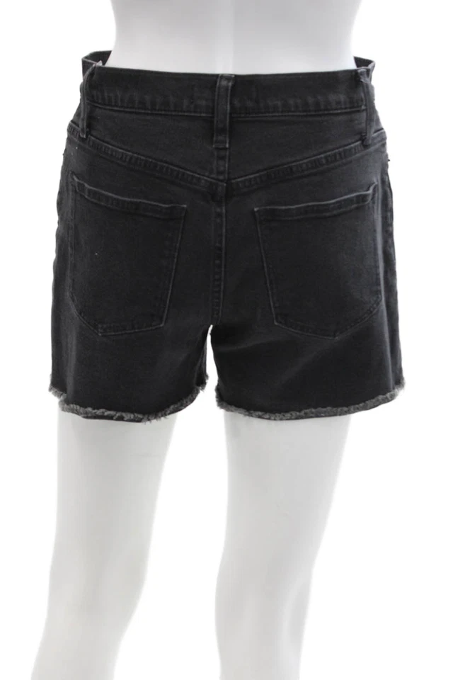 Pantalones cortos de mezclilla Madewell para mujer de algodón con cremallera y botones negros talla EUR 25 Foto 3 de 4