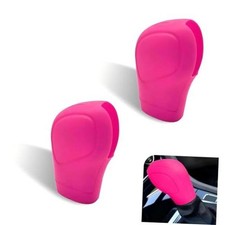 2 PCS Car Gear Shift Knob Cover, Silicone Anti-Slip Car Gear Shift Head Cover,