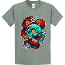 NEW Art Society TATTOO FLASH VOL. 5 STONE GREEN Tee Shirt SM-4XLARGE MADE IN USA