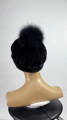 Luxurious Dark Brown Mink Fur Hat Brown Mink Fur Aviator Hat Handmade By FurbySD main image 3