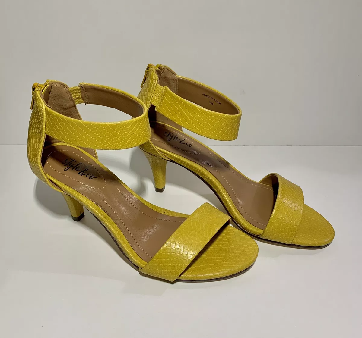 Yellow dress sandals womens sale
