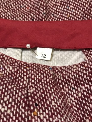 Vtg 70’s Maroon Tweed Pant Suit by Orlando Piluso for Boutique West - Size 12 - Picture 22 of 24
