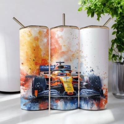Rennwagen fahren 20oz Becherbecher Edelstahl mit Strohhalm und Deckel