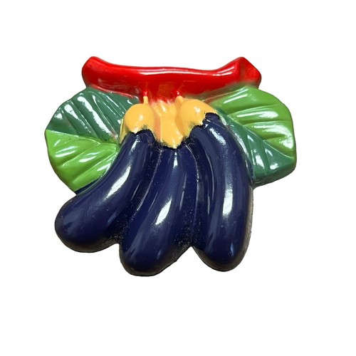 Vintage Refrigerator Freezer Vegetables Egg Plants Peppers Magnets Set of 5 GUC - Bild 4 von 13