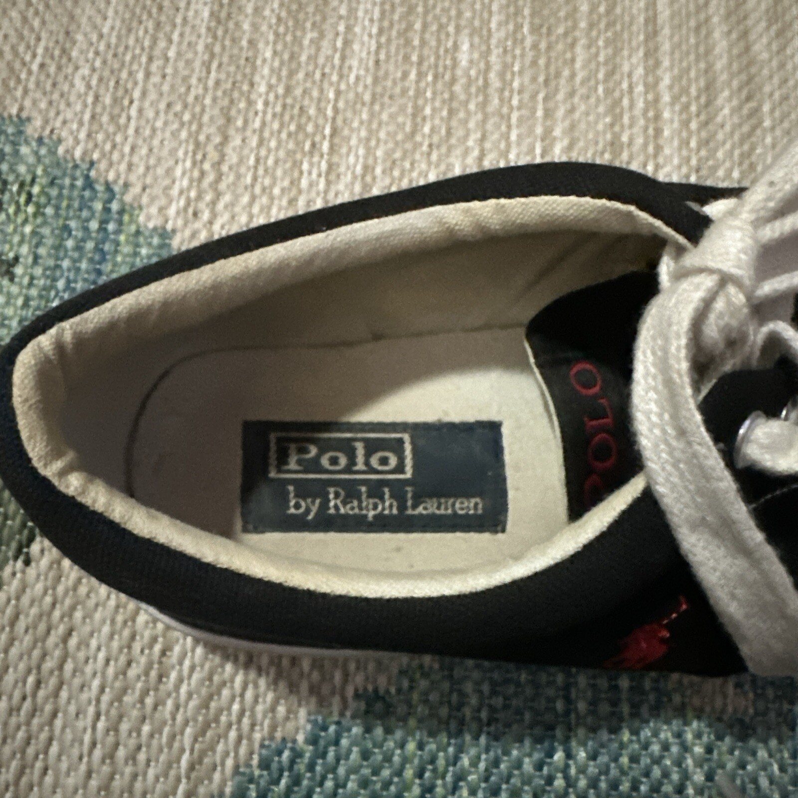 PONY Polo Ralph Lauren scarpa da tennis in tela Forestmont taglia 9 5 uomo blu navy