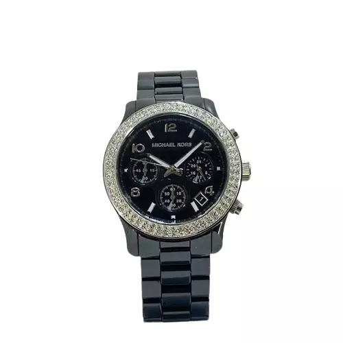 MK5190 New Genuine Michael Kors Polished Black Ceramic Bracelet Watch 379