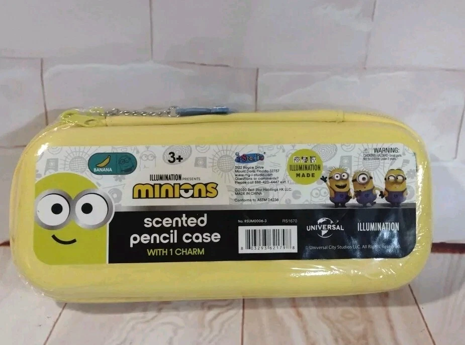 Minions Estuche con Cremallera para Lápices Estuche Perfumado Plátano con Dije Llavero NUEVO Foto 2 de 4