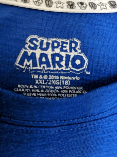 Super Mario T-Shirt Luigi Youth XXLARGE 18 front and back print. - Picture 4 of 9