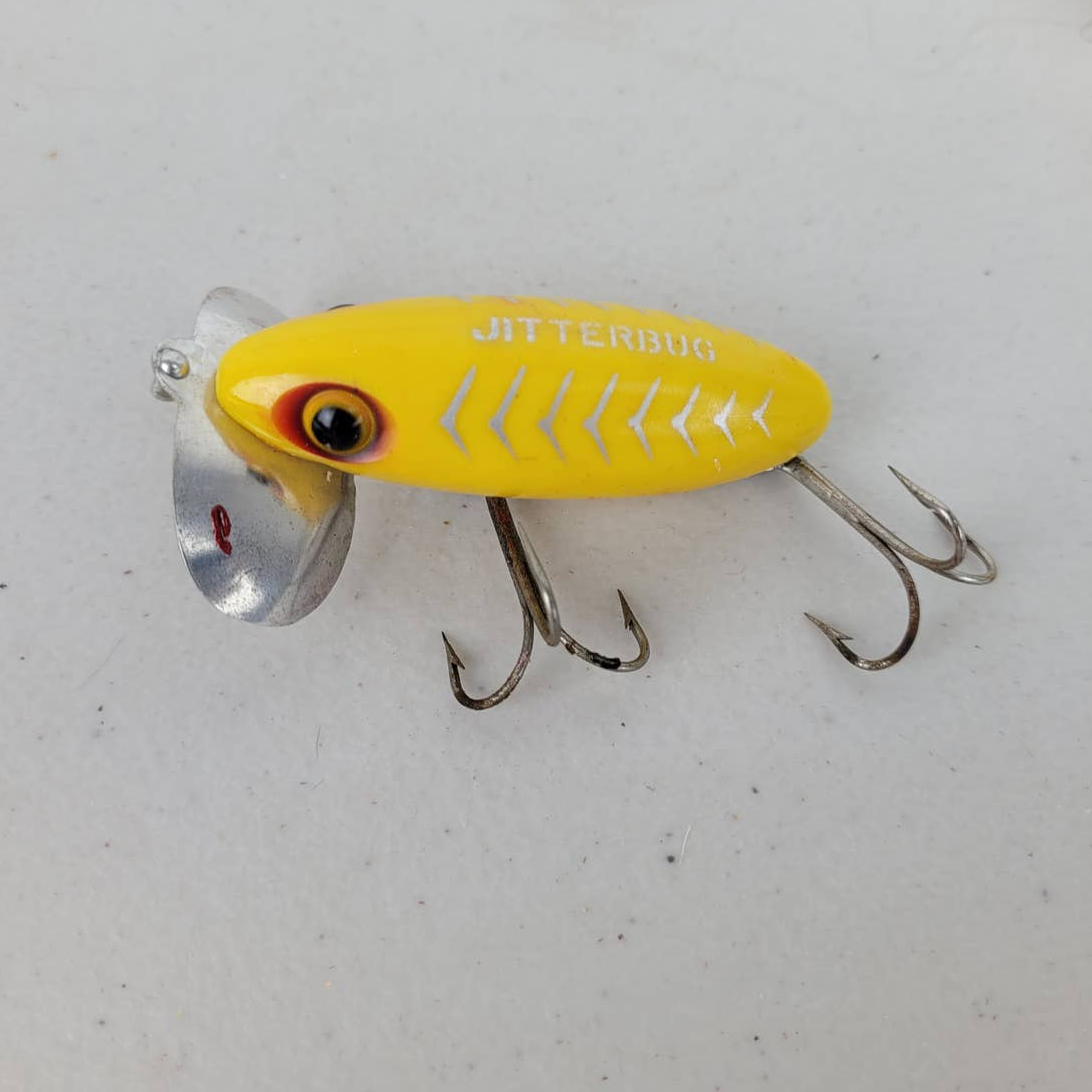 Vintage 1950s Fred Arbogast JITTERBUG Fishing Lure in the