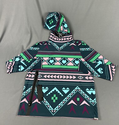 Greyson Cokato Golf Hoodie Pullover Ghostwolf Print Medium Multicolor MSRP $198