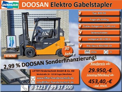 Gabelstapler (4134791) Elektro DOOSAN B35 NS 3,5t / 5,5m LEASING
