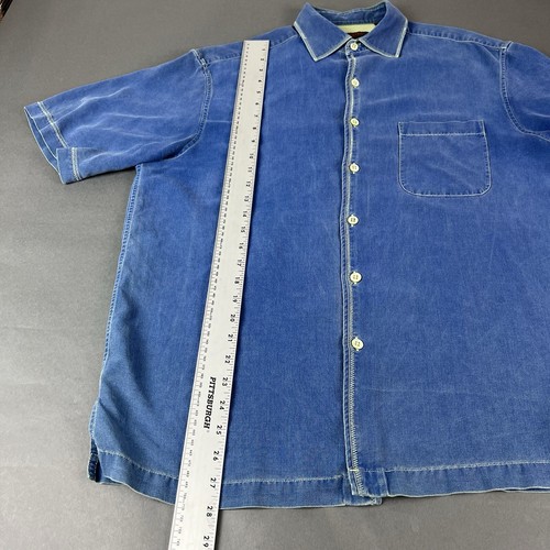 Tori Richard Honolulu Shirt Mens Medium Blue 100% Silk Copyright Design Hawaiian - Picture 6 of 8
