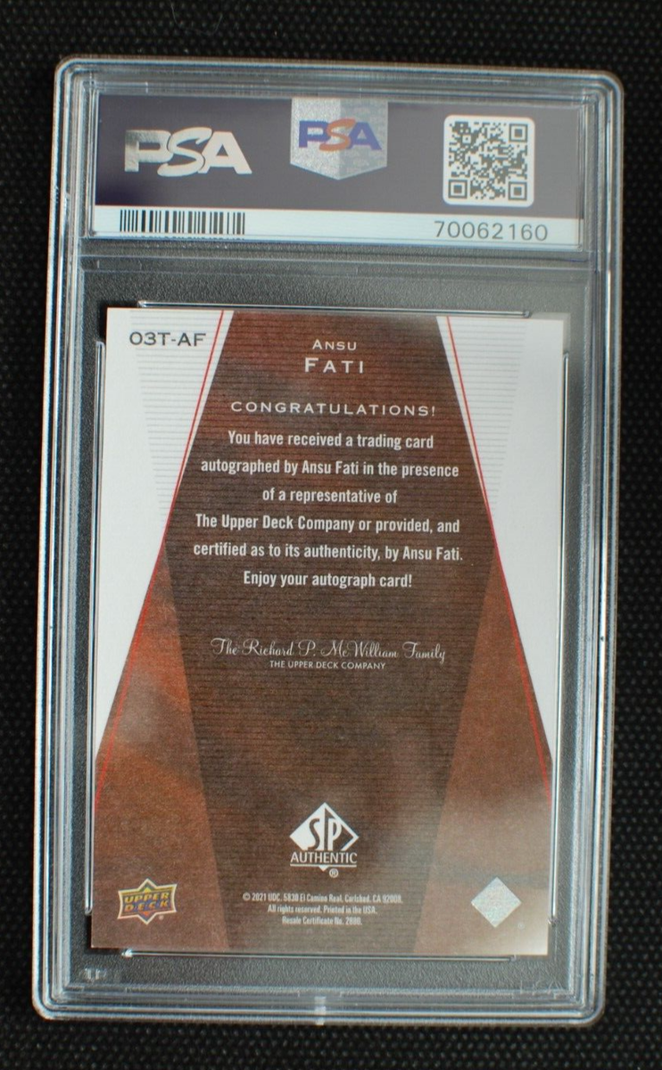 🌟 ANSU FATI 2021 UD Goodwin SP Authentic Rookie On Card 🌟 ANSU FATI 2021 UD Goodwin SP Authentic Rookie On Card