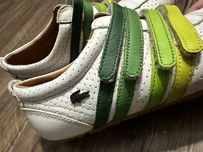 Lacoste Mystere Punched Sneakers Rainbow Straps Leather Womens