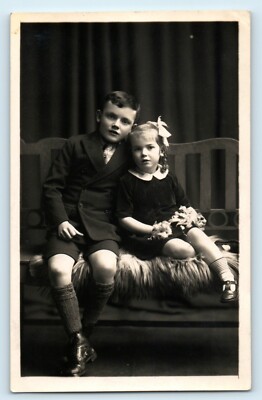 AK 2 KINDER 1929 EDITH MARY GRAY ROBERT MATTHEW GRAU SOZIALGESCHICHTE 