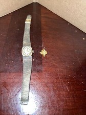 BULOVA Accutron Ladies Watch 10K Gold Filled With 10k Charm And Diamond
