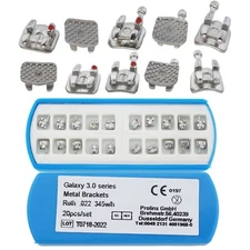 Dental Orthodontic Metal Bracket Mini Brace Roth MBT 022 345 Sandblasted Galaxy