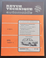 Revue technique Opel KADETT