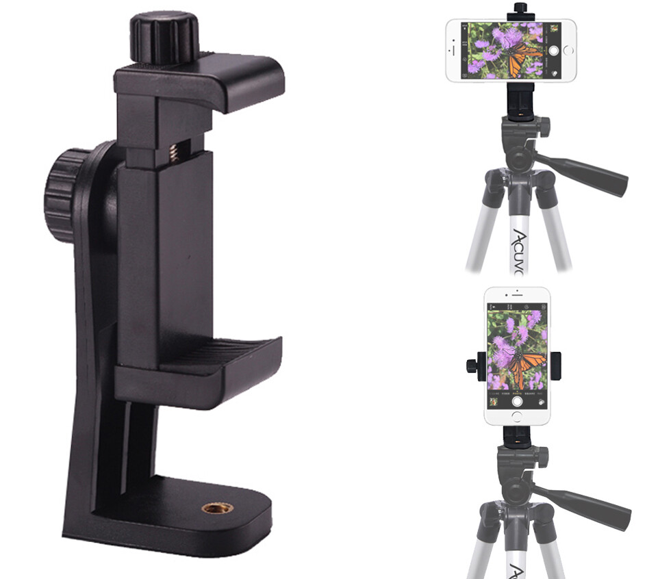 Smartphone Holder Tripod Adapter Cell Phone Bracket Mount Clip for Selfie Stick-image