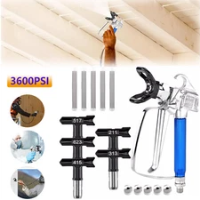 3600PSI Airless Paint Spray Gun 517/ 211/ 313Spray Tip+Nozzle Guard for Sprayers