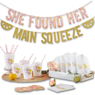 She Found Her Main Squeeze Lemon Themed Bridal Shower Decoration Engagement Kit