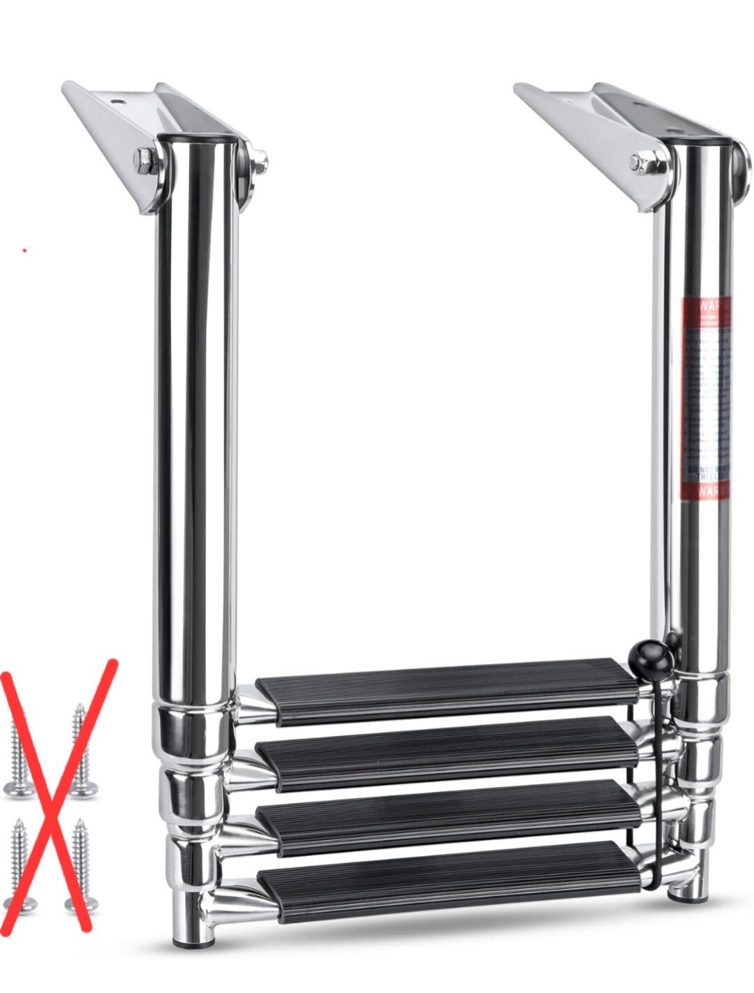 Marinebaby Heavy Duty Boat Telescopic 4 Step Ladder,Stainless Steel Swim...