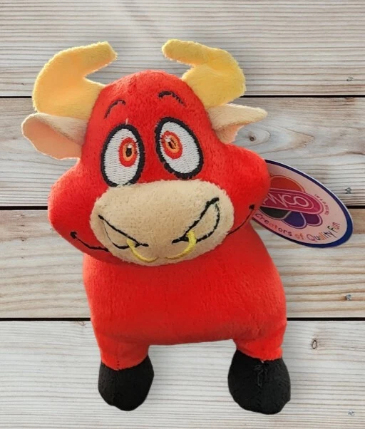 Nanco Red Winged Bull Plush Stuffed Animal Plush 8
