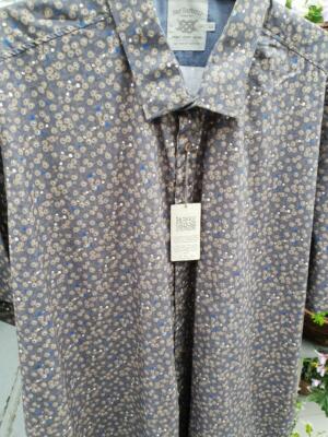 BAR HARBOUR GRAU GEMUSTERTES BS0304B KURZARM HEMD 2XL 3XL 4XL 5XL