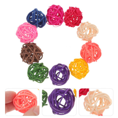 10 en ligne Pcs Pet Bird Toys Rattan Balls Jouet Perroquet Jouets Cage À Oiseaux
