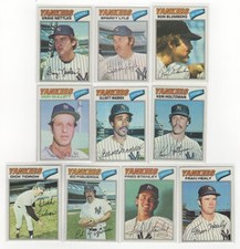1977 Topps 10-Card Yankees Lot w Nettles Sparky Blomberg VINTAGE STAR EX-MT LOL1