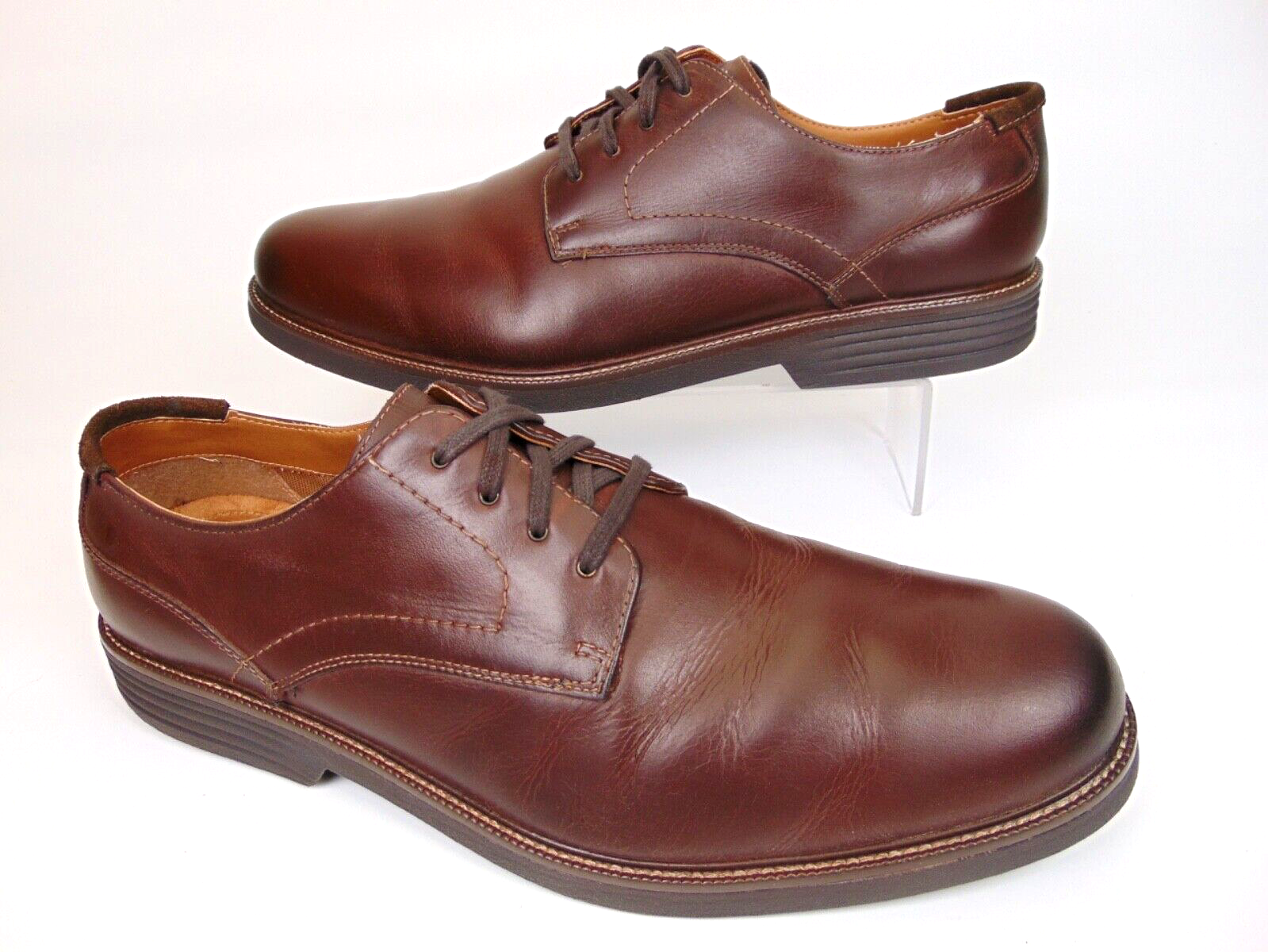 SAOLA Dockers Parkway Oxford da uomo taglia 15 0 Med scarpe stringate in pelle marrone scuro