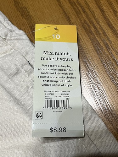 NWT 365 Kids Garanimals Size 10 Beige Stretch Cargo Fashion Shorts - Picture 4 of 19