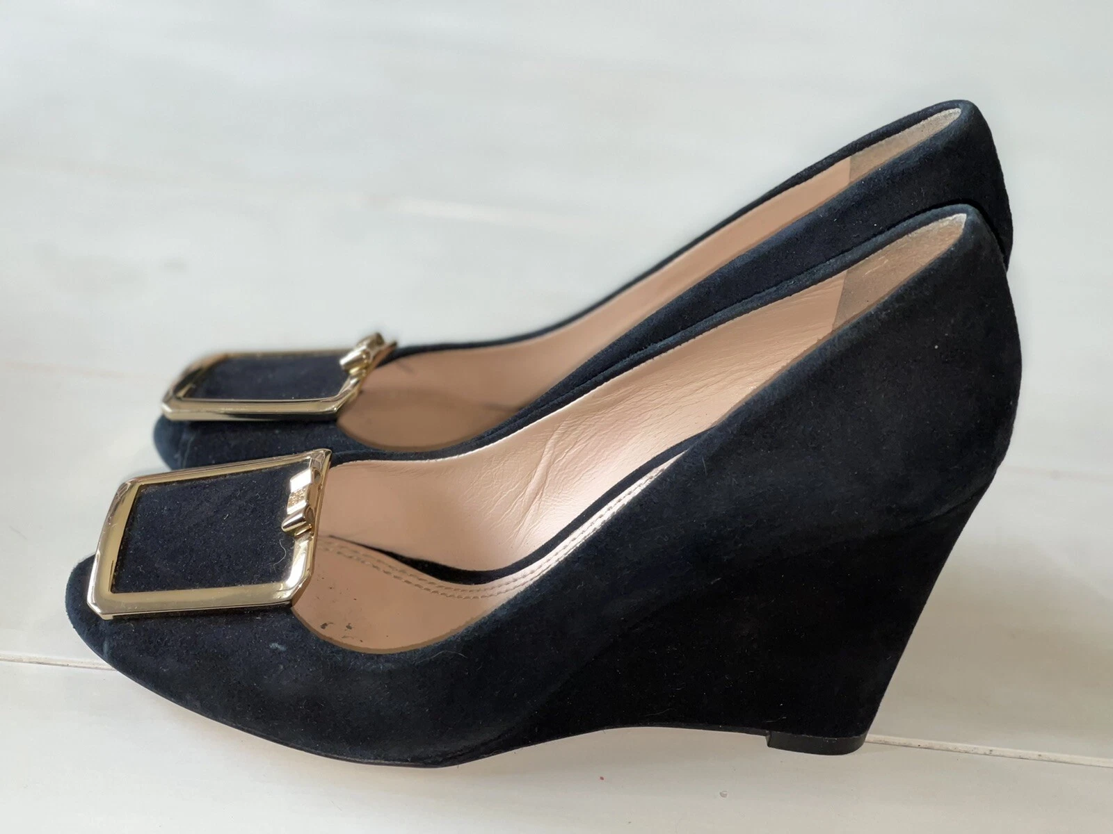 Cuneo punta aperta punta aperta nera Tory Burch taglia 8 5 donna