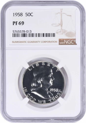 1958 Franklin Silver Half Dollar PR69 NGC