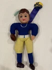 RARE Navy Football Player Doll Antique Toy Pinback Pin Vintage 8”