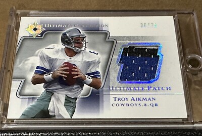 Troy Aikman 2004 Ultimate Collection 3 Color Game Jersey Patch #36/75 SP RARE  