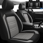 For Honda Pilot Car Seat Cover Full Set Leather 5-Seats Front Rear Cushions Gray