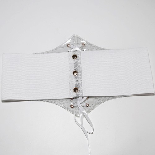Floral Lace See Through Corset Belt Slimming Body Waist Belt Stretch Cummerbun L - Picture 15 of 22