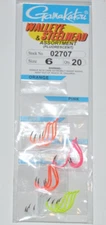 gamakatsu walleye steelhead fluorescent assortment hook size 6 value pack  02707