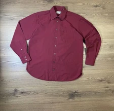 Vintage Yves Saint Laurent Button Up Bordeaux Logo Shirt Size M